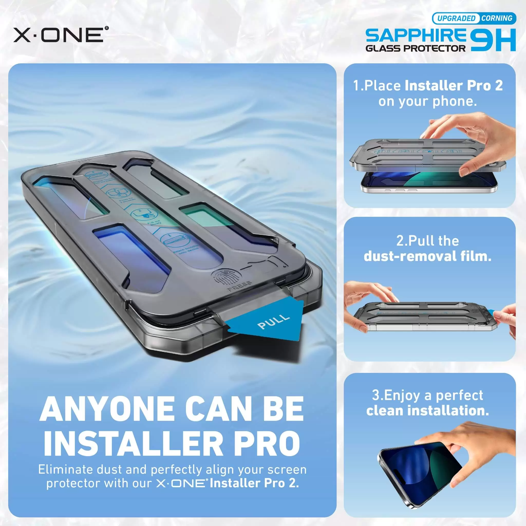 Protector de pantalla de cristal de zafiro Corning 9H actualizado