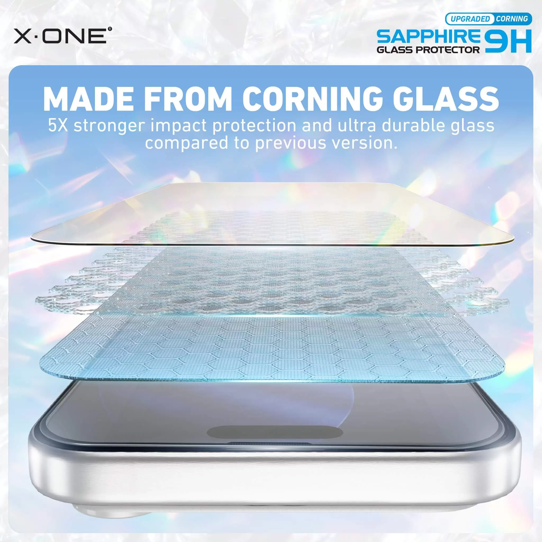 Protector de pantalla de cristal de zafiro Corning 9H actualizado