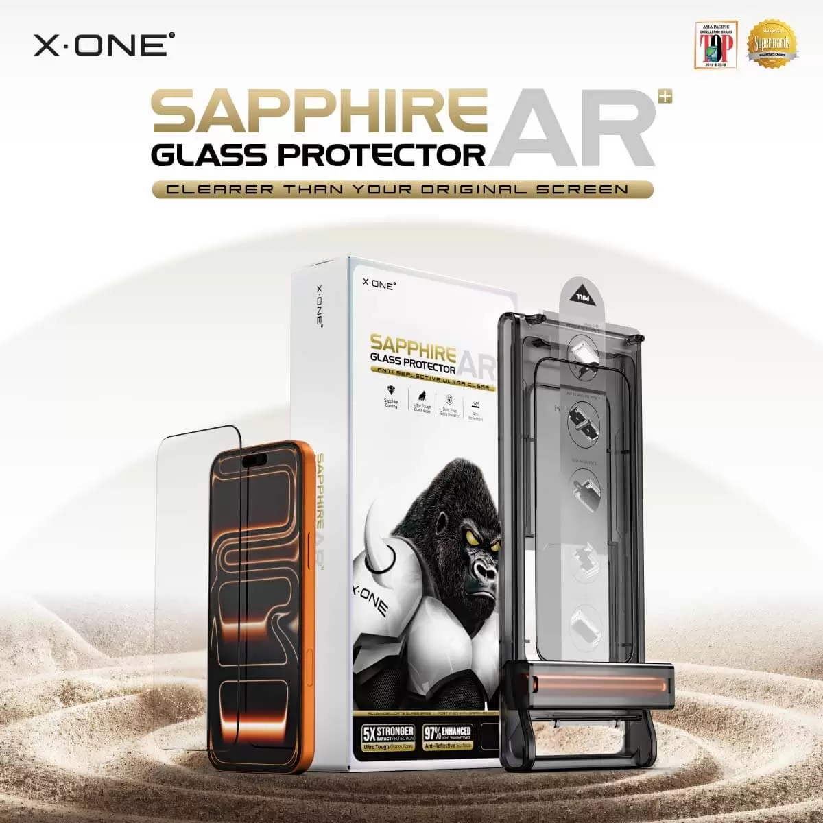 Protector de pantalla de cristal templado Zafiro AR+