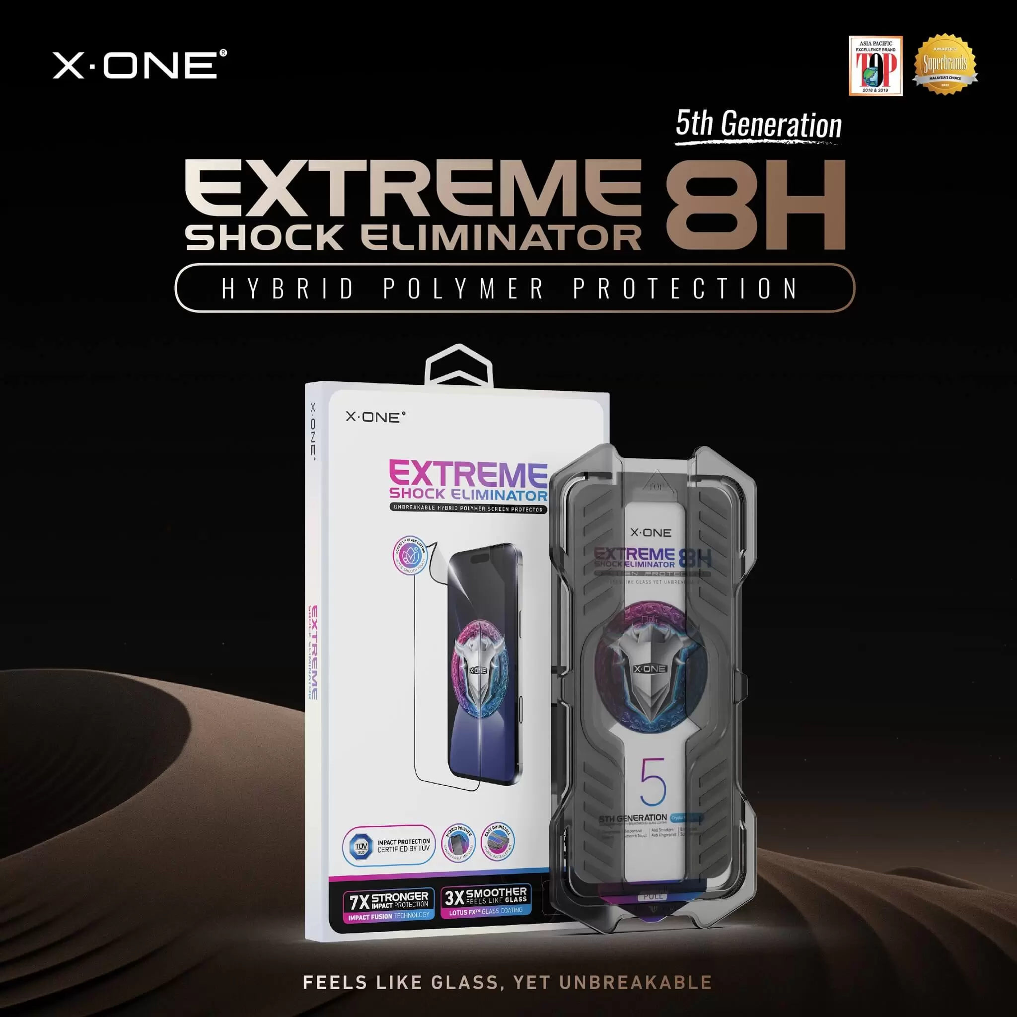 Extreme Shock Eliminator 8H con kit de instalaci&oacute;n - Clear HD
