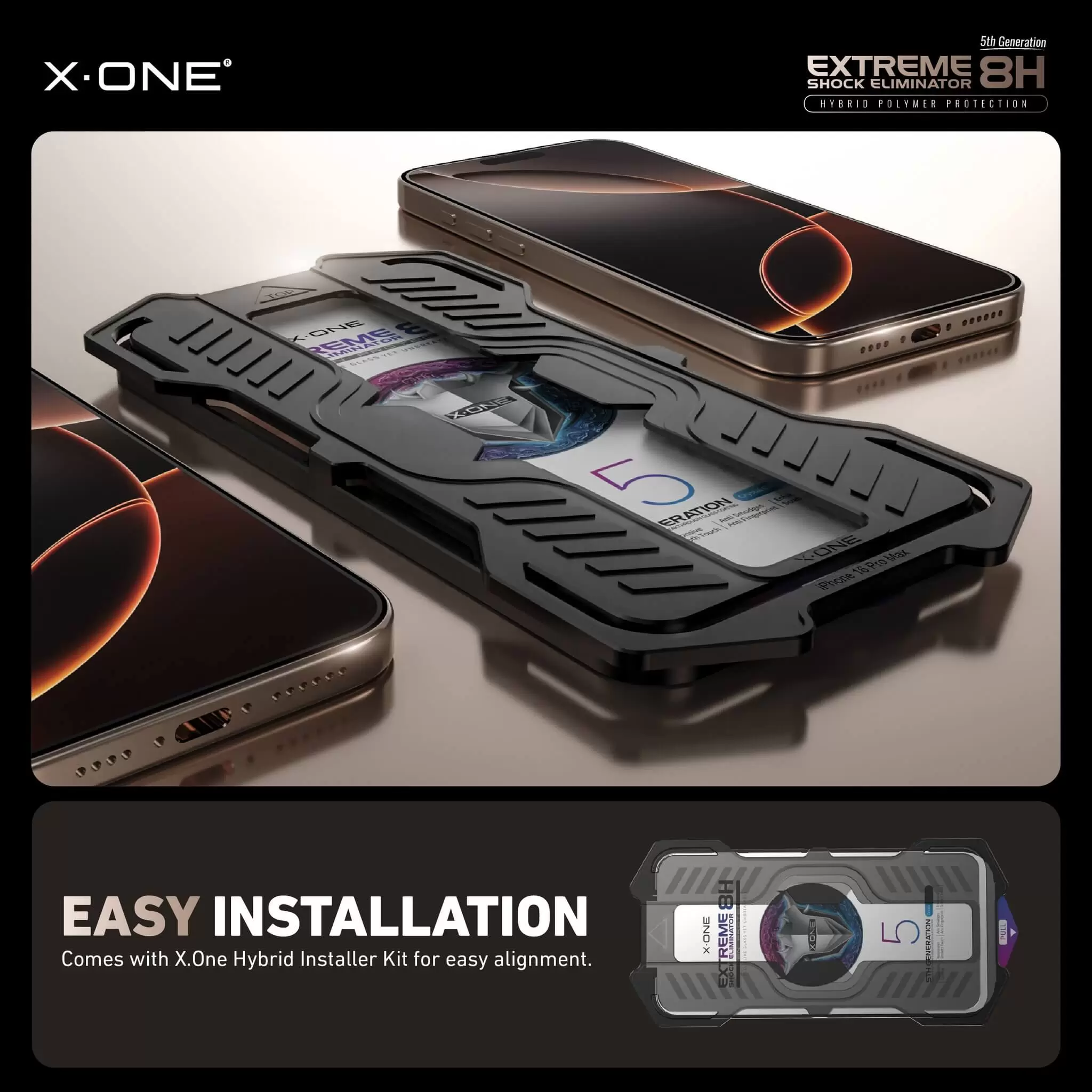 Extreme Shock Eliminator 8H con kit de instalaci&oacute;n - Clear HD
