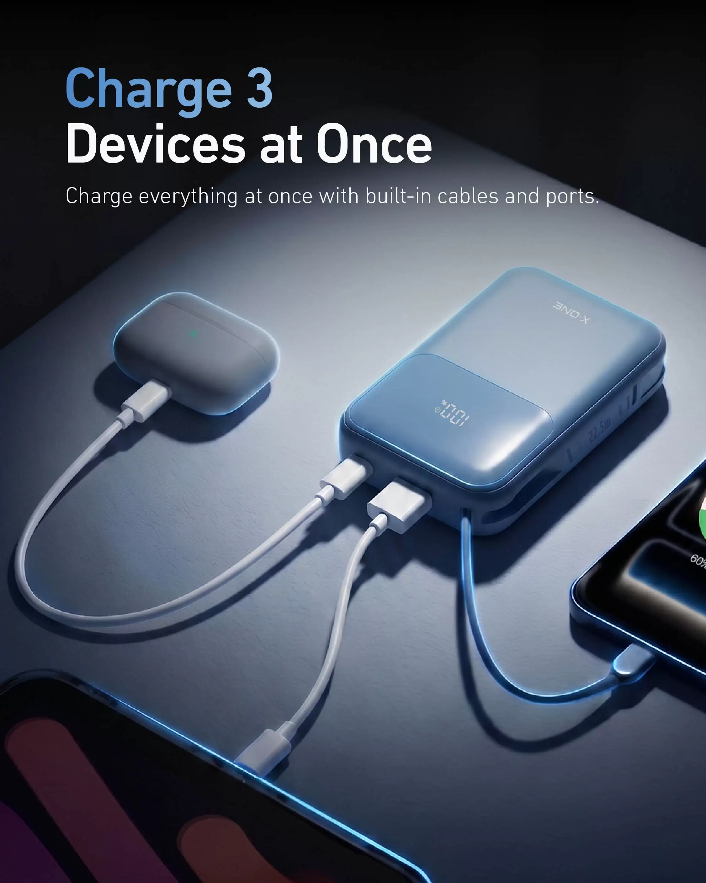 Bater&iacute;a externa Atom Duo de 22,5 W y 10000 mAh
