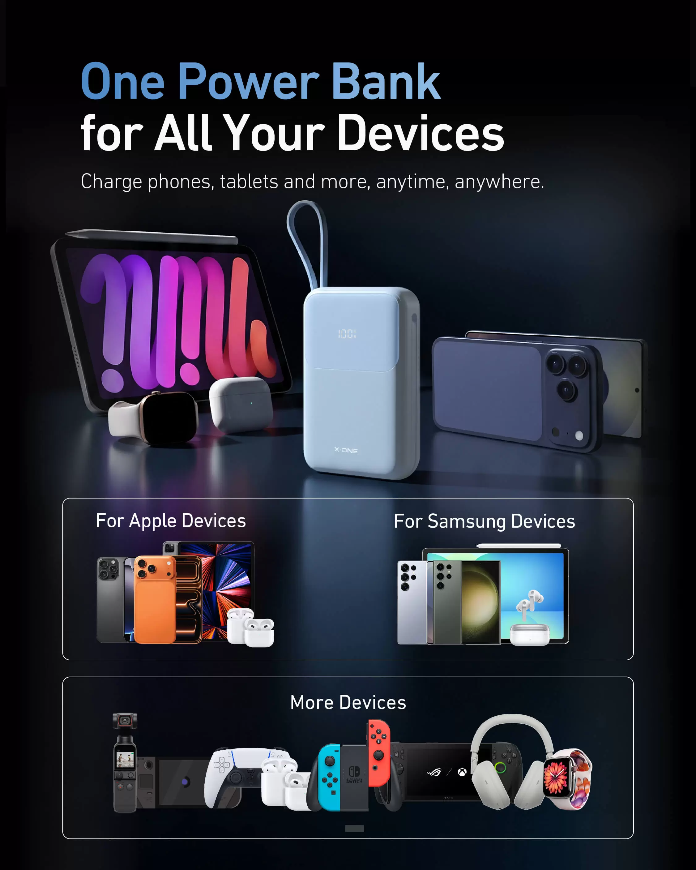 Bater&iacute;a externa Atom Duo de 22,5 W y 10000 mAh