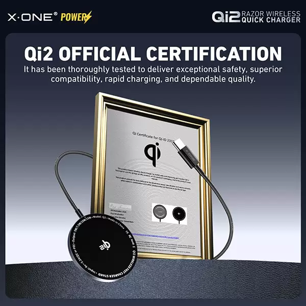 Cargador r&aacute;pido inal&aacute;mbrico Qi2 Razor